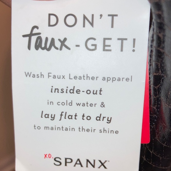 SPANX Glossy Brown/Black Crocodile pattern Leggings (S) - Picture 7 of 8